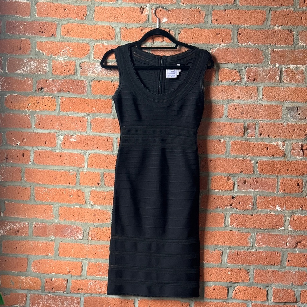 Herve Leger Black Midi Dress